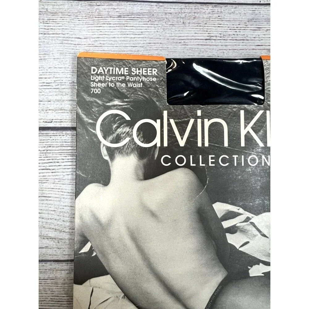Vintage Calvin Klein Collection Ultra Sheer Light Lycra Darkest Navy B Pantyhose